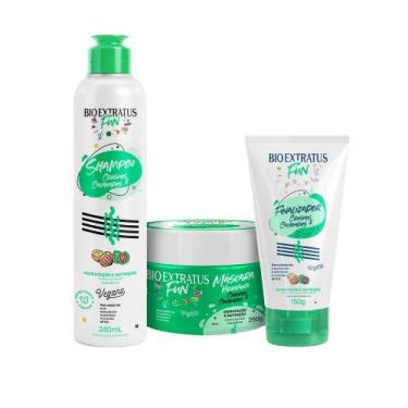 Imagem de Kit 1 shampoo 1 mascara 1 finalizador fun crespos e cacheados - BIOEXT