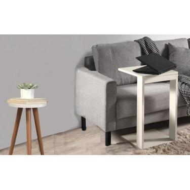 Imagem de Conjunto 2 Mesinhas Porta Revistas De Madeira Mdf Of White - Colomi