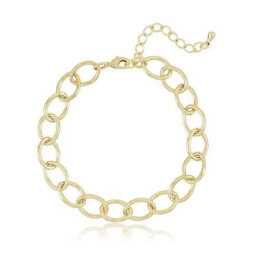 Imagem de Pulseira folheada a ouro com elos pequenos- Semijoias - Brilho de Ines