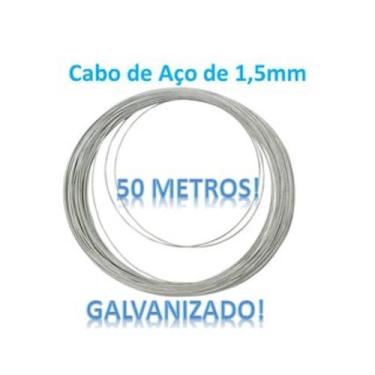 Imagem de Cabo de Aço Galvanizado de 1.5mm, Rolo com 50 metros Cód.069 - BRUCK'S
