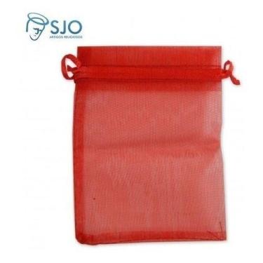 Imagem de 100 Saquinhos de Organza Vermelho 12 X 8 cm - SJO Artigos Religiosos