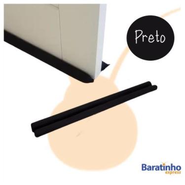 Imagem de Rolo Duplo Veda Porta Preto Protetor Contra Insetos E Poeira - M.Marqu