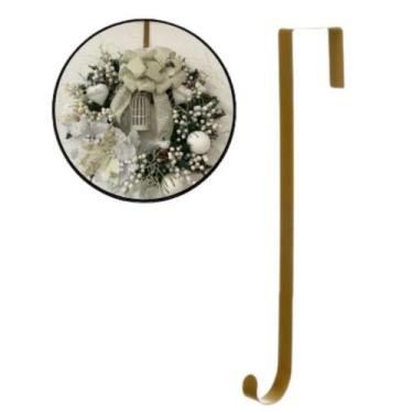 Imagem de Suporte Para Guirlanda 29cm Dourada Estampa Decoração Natal - Magizi