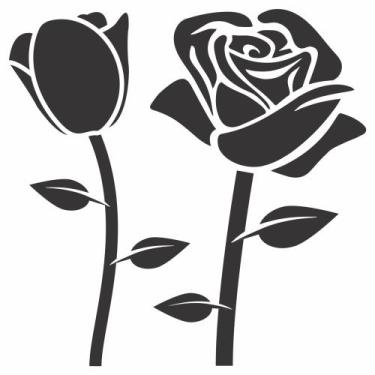 Imagem de Adesivo Rosa - 1 cor - Leo Publicidade, Preto