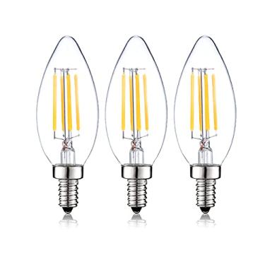 Imagem de Lâmpadas de LED candelabro de 12 volts E12 lâmpada de substituição de 40 watts branco macio 3000K, baixa tensão 12V 24V lâmpadas de candelabro para RV, pacote com 3