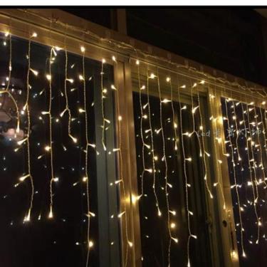 Imagem de Cascata 100 Leds 8 Funções - Decoração Natal - Global, Amarelo