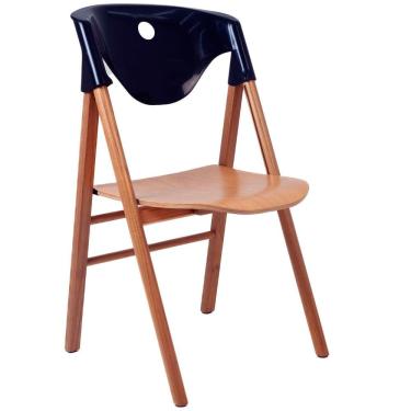 Imagem de Cadeira Flare de Madeira Tauari em Verniz PU e Encosto Polipropileno 1 un - Tramontina