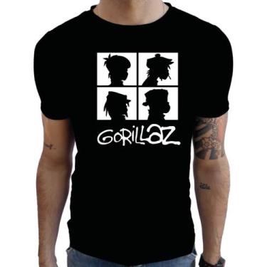 Imagem de Camiseta Masculina Gorillaz Camisa Algodão - SEMPRENALUTA, Preto, GG