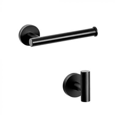 Imagem de Kit de Acessórios para Lavabo Tarsila Preto - Bela Metais, Preto