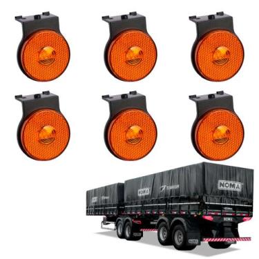 Imagem de 6 Lanterna Lateral Noma LED Âmbar 65mm Suporte - Conector - DW Compone