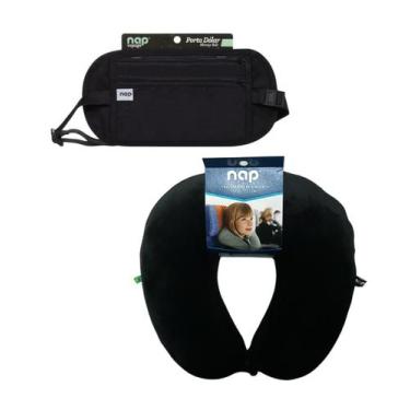 Imagem de Kit Almofada Protetor P/ Pescoço Pra Leitura Com Porta Dolar - Nap, Pr