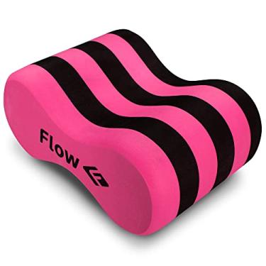 Imagem de Flow Swim Gear Boia de tração de treinamento – Flutuador de puxar para natação na piscina em tamanhos adulto e júnior (Rosa/preto, adulto)
