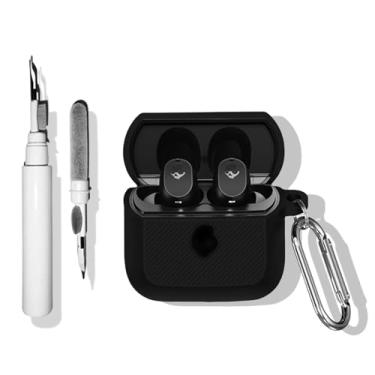 Imagem de SKPY Capa de silicone premium à prova de choque compatível com Skullcandy Mod com mosquetão antiperda de ferramentas de limpeza capa protetora para meninos, meninas, mulheres e homens