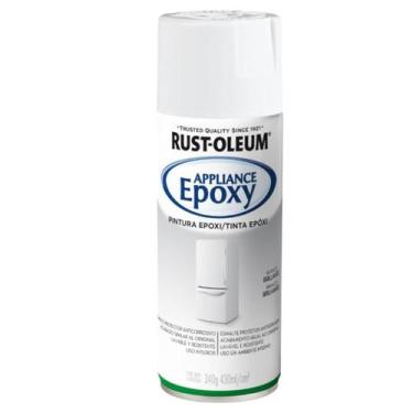 Imagem de Spray tinta para eletrodomesticos epoxy 340g - branco brilhante - RUST