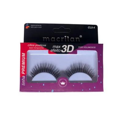 Imagem de Cílios Postiços Max Efeito 3D CL5-4 com Fios Naturais e Volumosos Linh