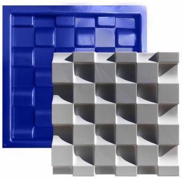 Imagem de Forma 3D Gesso e Cimento ABS 1mm - Xadrez 30x30 cm - Xmoldes Formas 3D