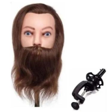 Imagem de Cabeça De Treino Boneco Barbeiro Para Corte Masculino - A.R Variedades