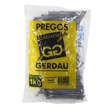 Imagem de Pregos Gerdau 18x27 C/cabeça Aço Oxidado 1kg
