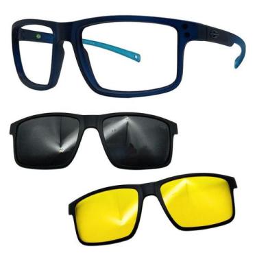 Imagem de Oculos Mormaii 6127 Swap 5 Com 2 Clipons Cinza e Noturno, Kc6 azul