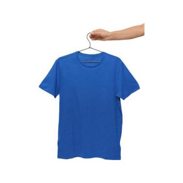 Imagem de Camiseta Masculina Lisa Algodão Básica Camisa Atacado 30.1 Azul Royal 