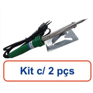 Imagem de Kit 2 pçs Ferro De Solda Brasfort Profissional 30W 127v - 7340