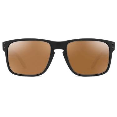 Imagem de Óculos de Sol Oakley Holbrook Polarizado OO9102 D7-55, 55, Preto