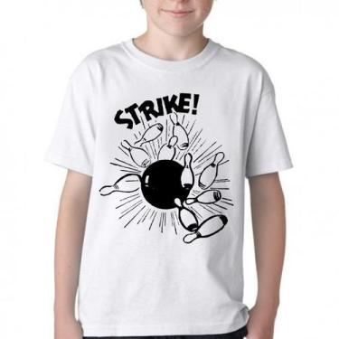 Imagem de Camiseta Infantil ou adulto Boliche Strike Blusa Criança todos tamanho