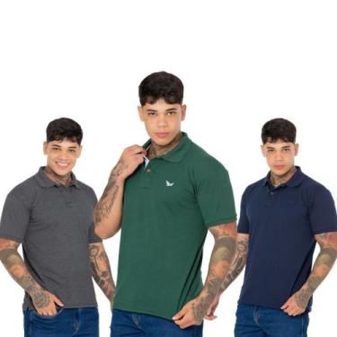 Imagem de Super Oferta Kit 3 Polos Masculinas Desconto Exclusivo - Ridens, G, Ch