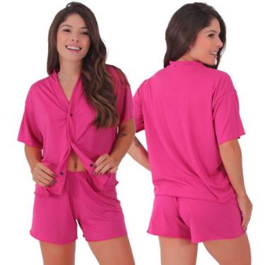 Imagem de Pijama Americano Aberto Suede Amamentação Blogueirinha - CLICK MAIS BO