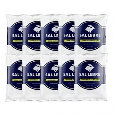Imagem de Sal Lebre Marinho Refinado Com 10 Unidades de 1kg