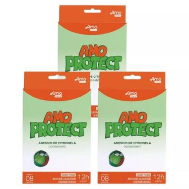 Imagem de 3 Adesivo Repelente Natural Citronela Amo Protect - Amorevi