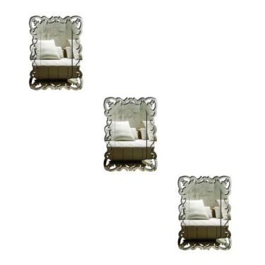 Imagem de Kit 3 Espelhos Decorativos venezianos  Pegui 32x22 3870 - CREATUS, pra