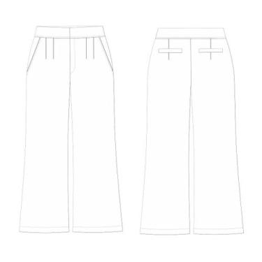 Imagem de Molde calça alfaiataria tamanho PP ao EXG by Maísa Rasche - EDITORA CL