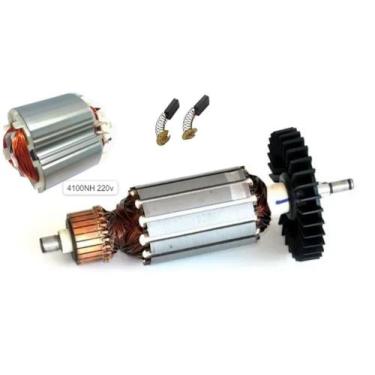 Imagem de Kit Induzido + Bobina + Par Escova de Carvão MKT 4100nh - 220v - Fox t