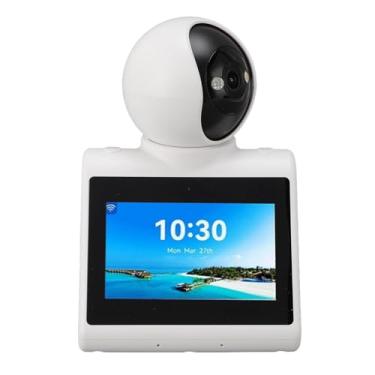 Imagem de Câmera de Segurança 2K, Câmera Inteligente de 2 Vias Com Tela HD, Suporte para Chamadas de Vídeo Com um Clique, Câmera de Vigilância Interna para babá Doméstica, bebê, Idoso,