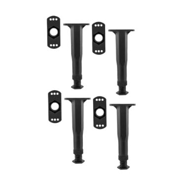 Imagem de Ioensy 4 unidades de suporte de cama pernas de suporte de ripas centrais de cama pernas de suporte central de estrutura de cama, 18cm a 34cm