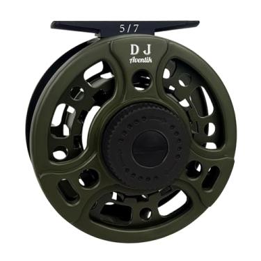 Imagem de Molinete Z Aventik Alum com molde de mosca fundida preto 3/5 5/7 7/9 Arbor super grande Nova truta de pesca fresca água e água salgada, Green 5/7, 5/7