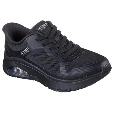 Imagem de Skechers Tênis feminino Uno Flex-ivorine Hands Free Slip-ins, Preto/preto, 39