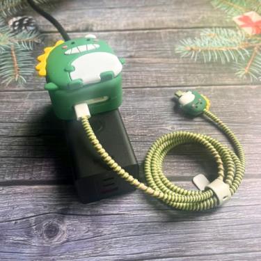 Imagem de ANFTF Capa protetora para Apple 35W adaptador de carregador USB-C duplo, capa protetora 3D, design exclusivo de desenho animado para iPhone/iPad/MacBook carregador rápido (IPCA-08)