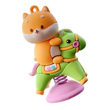 Imagem de Carro Sp Decoração Balançando Cabeça Ornamento Elegante Decoração De Boneca De Mesa Atenção Meticulosa Ao Brinquedo Intrincado Artesão Em Forma De Animal Brincalhão (Cavalo de