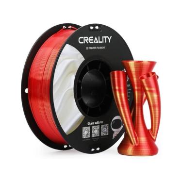 Imagem de Filamento CR SILK Creality para Impressora 3D Vermelho e Ouro 1Kg 1.75mm