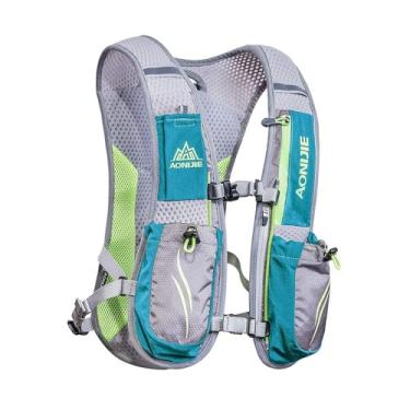 Imagem de Mochila de hidratação para corrida para mulheres e homens Mochila leve para corrida em trilha 5,5L Verde menta