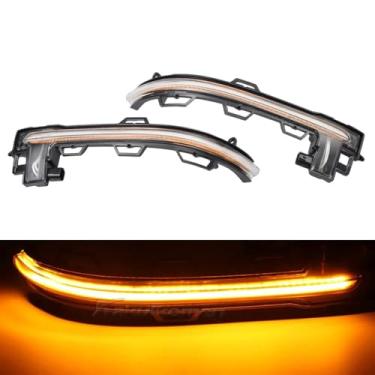 Imagem de Yoegerery 2 peças para X3 F25 X4 F26 X5 F15 X6 F16 2014-2018 Lâmpada indicadora de pisca-pisca do espelho lateral do carro LED luz de seta dinâmica (cristal amarelo)