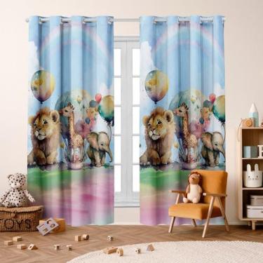 Imagem de Cortina Safari Baby Blackout 2,80X 2,20 p/ Quarto Infantil Criança Beb