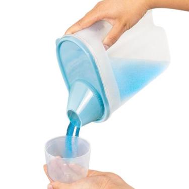 Imagem de Pote Porta Ração Liquido Sabão em Pó 1,7L Com Medidor 1 Peça - PLASTUT