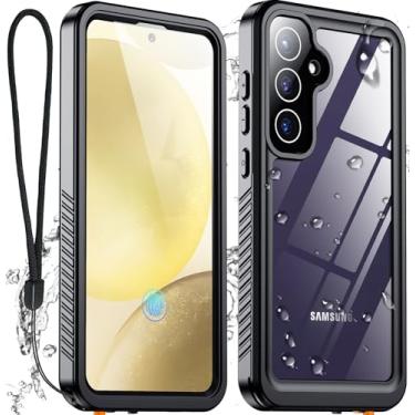 Imagem de Capa atualizada para Samsung Galaxy S24 à prova d'água, proteção de tela e câmera integrada [3,5 m à prova de choque militar] IP68 subaquática de corpo inteiro anti-arranhões robusta para Galaxy S24,