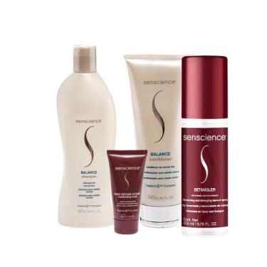 Imagem de Kit Senscience Balance Detangler Restore  (4 produtos)