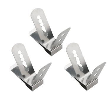 Imagem de YHXiXi 3 peças para termômetro sonda de aço inoxidável, 3 orifícios, leitura de temperatura ambiente para churrasco, defumador, churrasqueira, grampos de cozinha, tamanho do orifício de 3,5 mm