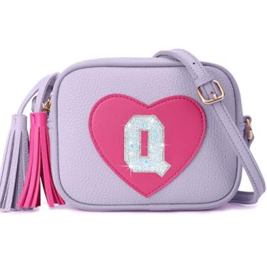 Imagem de OYLOLA Presentes de aniversário para meninas de 3, 4, 5, 6, 7 e 8 anos, presentes de páscoa para crianças, bolsa infantil, bolsa de presente para meninas, Roxa