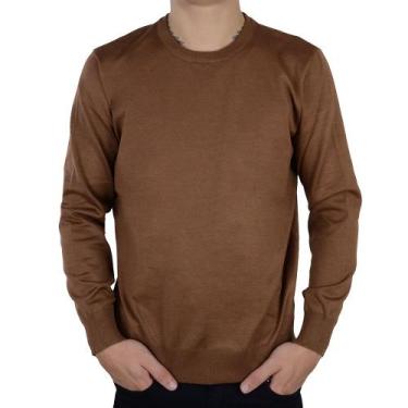 Imagem de Blusa Masculina Broken Rules Sueter Tricot Café - 590202, G, Marrom